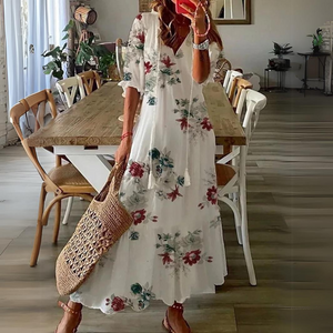 ANA | Maxi abito floreale estivo: freschezza ed eleganza in ogni fiore