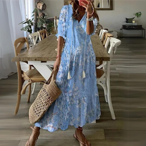 ANA | Maxi abito floreale estivo: freschezza ed eleganza in ogni fiore