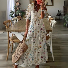 Load image into Gallery viewer, ANA | Maxi abito floreale estivo: freschezza ed eleganza in ogni fiore
