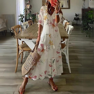 ANA | Maxi abito floreale estivo: freschezza ed eleganza in ogni fiore