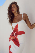 Load image into Gallery viewer, Abito estivo aderente con fiori d&#39;ambra e disegno floreale
