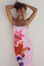 Load image into Gallery viewer, Abito estivo aderente con fiori d&#39;ambra e disegno floreale
