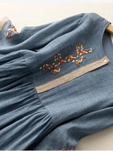 Load image into Gallery viewer, SARA | Abito estivo ricamato in cotone e lino
