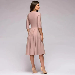Vienna | Abito midi estivo dalla vestibilità lusinghiera con fiocco