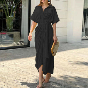 Charlie| Abito maxi chic estivo prendisole con fiocco